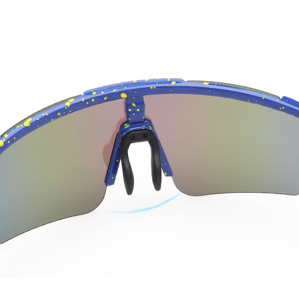 Ventilative, winddichte Fahrrad-Sonnenbrille mit halbem Rahmen – Bang Long