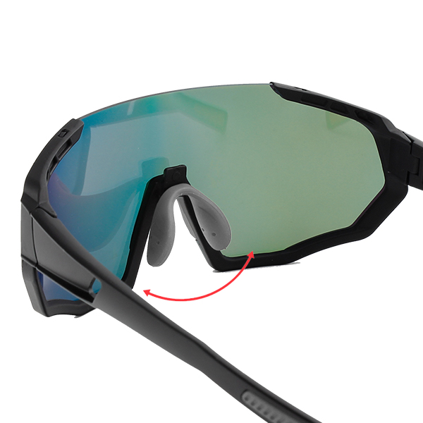 Übergroße, winddichte Revo-Sportsonnenbrille für den Radsport – Bang Long