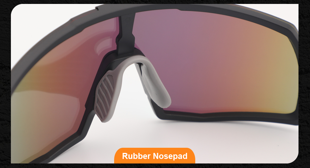 Übergroße verspiegelte Baseball-Mode-Sportsonnenbrille mit austauschbaren Gläsern