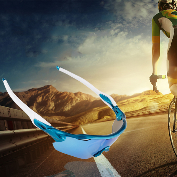 Winddichte Radsport-Sonnenbrille mit HD-Linse und halbem Rahmen – Bang Long