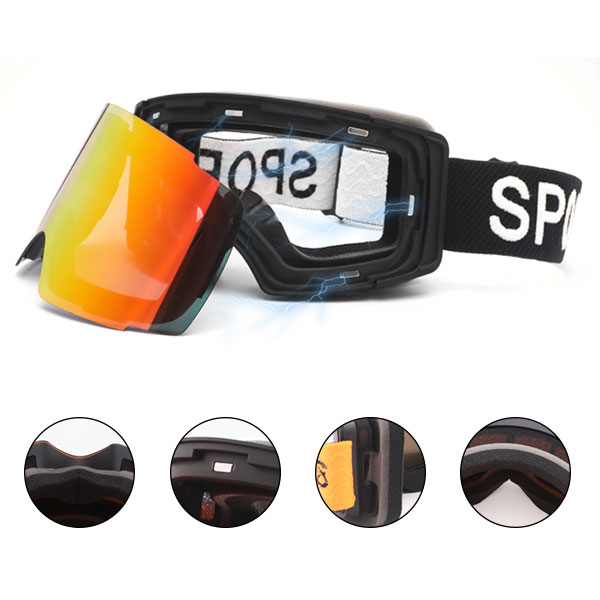 OTG-Zylinder, magnetischer UV-Schutz, modische Skibrille – Bang Long