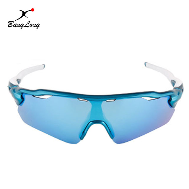 Winddichte Sport-Sonnenbrille mit HD-Linse und halbem Rahmen 