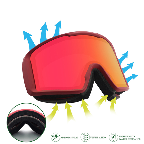 Farbenfrohe, erstklassige individuelle Skibrille zum Snowboarden – Bang Long