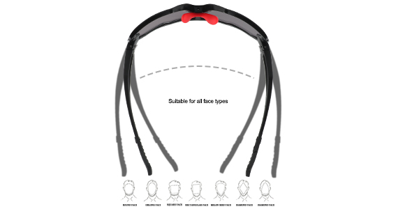 Große antireflektierende Radsport-Sonnenbrille für große Köpfe – Bang Long