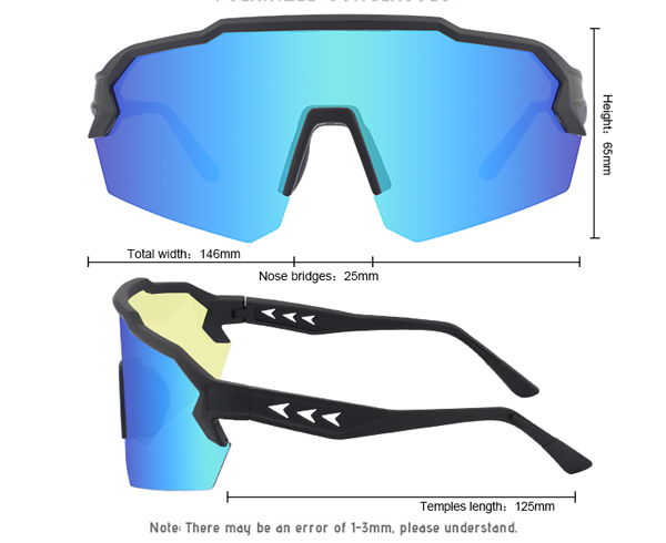 Antibeschlag-Unisex-Sonnenbrille mit Spiegelglas zum Radfahren – Bang Long