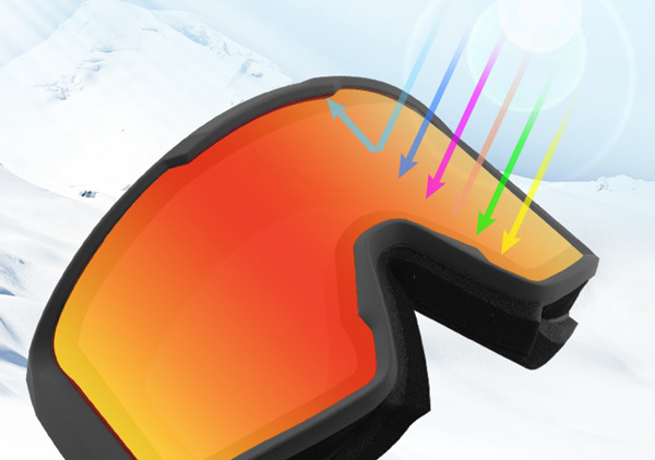 Farbenfrohe, erstklassige individuelle Skibrille zum Snowboarden – Bang Long