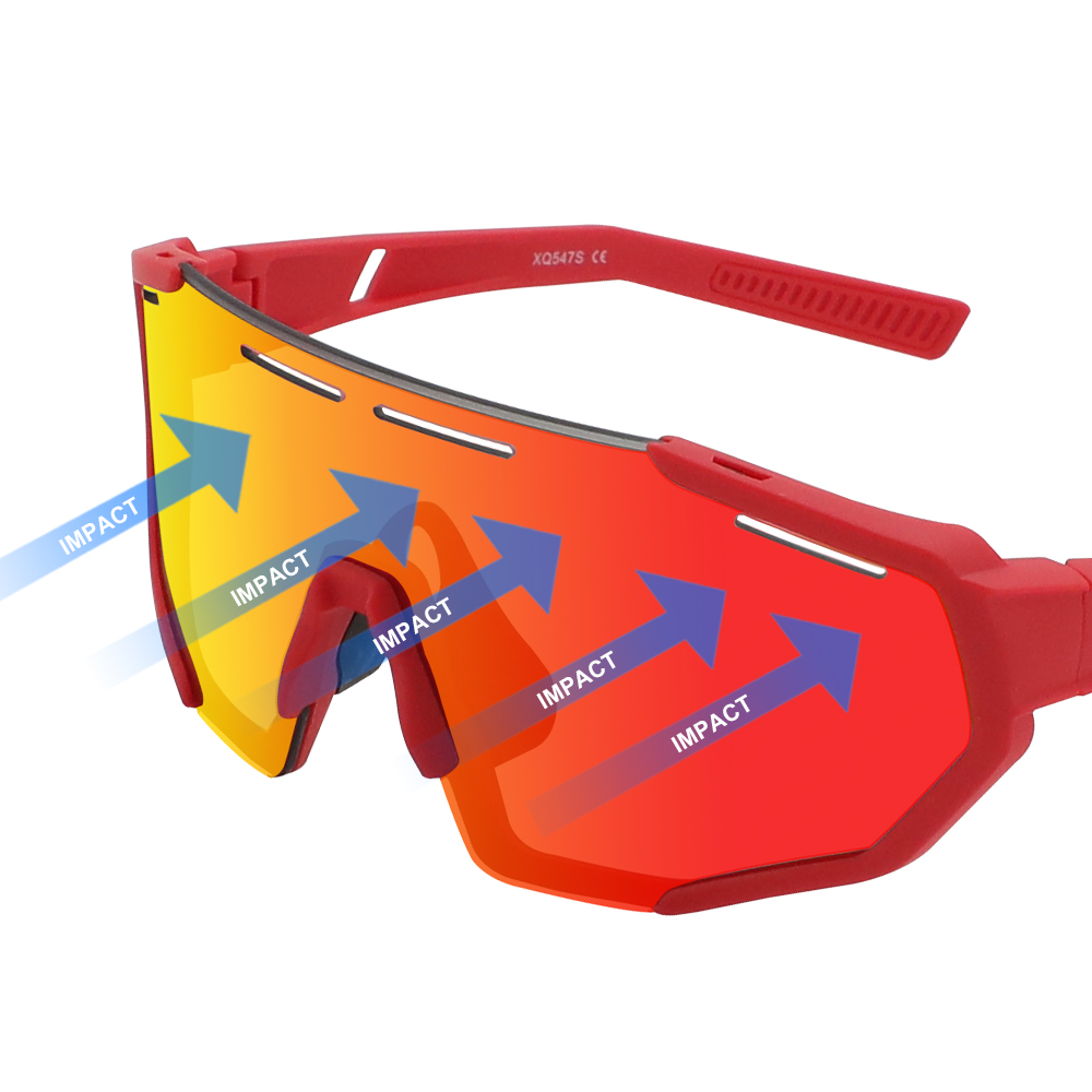 Polarisierte Revo Kinder-Sportsonnenbrille mit 3 Wechselgläsern zum Radfahren und Laufen