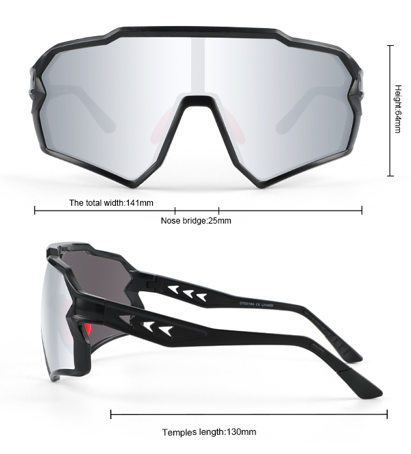 Große antireflektierende Radsport-Sonnenbrille für große Köpfe – Bang Long