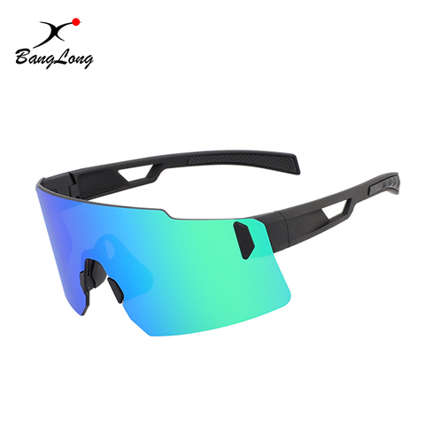 Randlose Sport-Sonnenbrille mit Spiegelglas zum Laufen