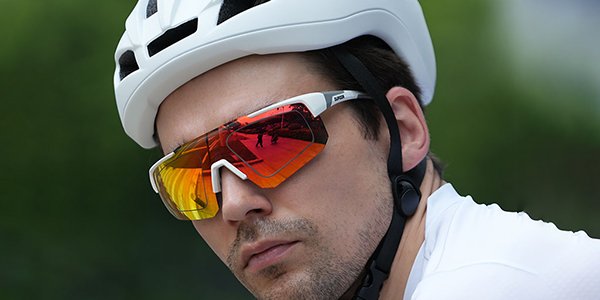 Reflektierende, polarisierte, verschreibungspflichtige Radsport-Sonnenbrille mit großen Gläsern – Bang Long