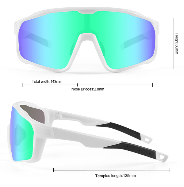 Vollformat-MTB-verspiegelte, polarisierte, individuelle Sport-Sonnenbrille – Bang Long