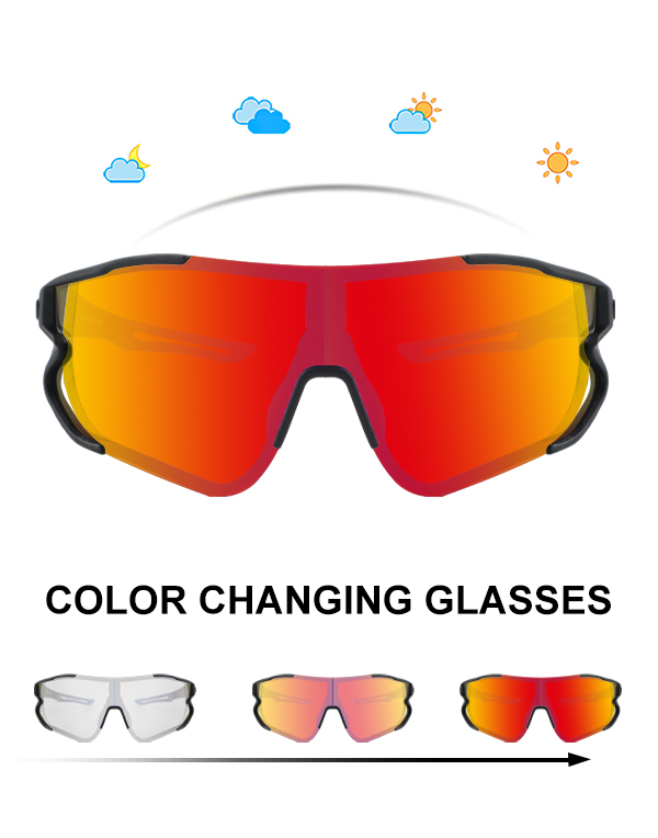 Reflektierende Baseball-Sport-Sonnenbrille mit großen Gläsern und Sehstärke – Bang Long